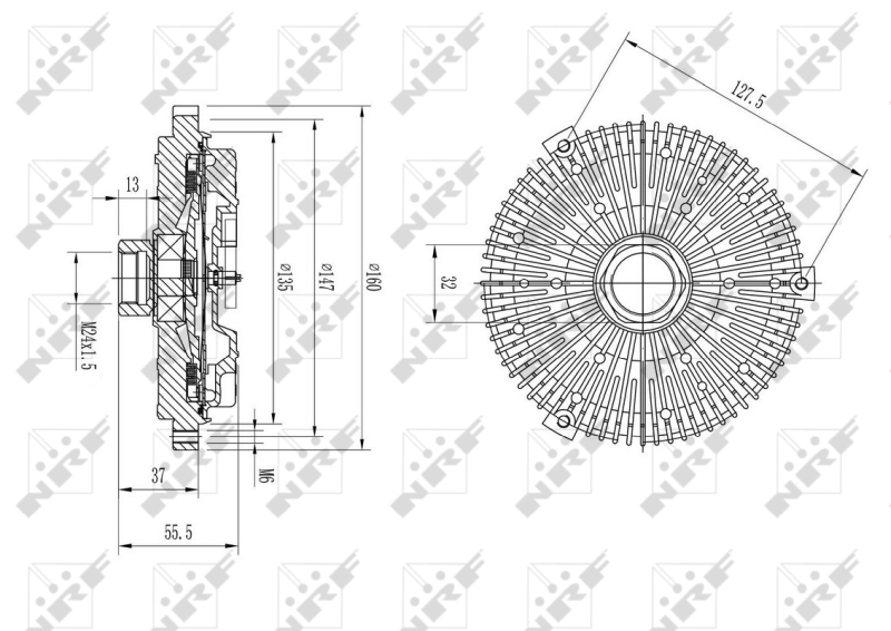 Embrague, ventilador del radiador NRF 49631