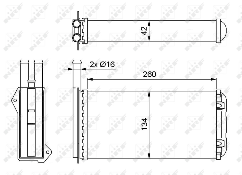 Radiador de calefacción NRF 52220