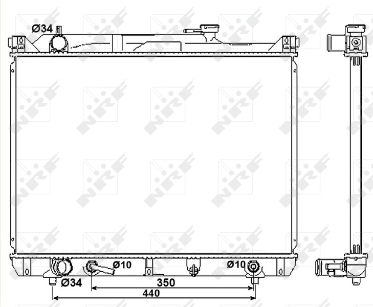 Radiator, engine cooling NRF 53037