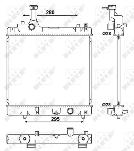 Radiator, engine cooling NRF 53078