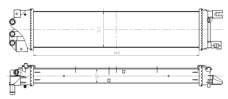 Radiator, engine cooling NRF 550026