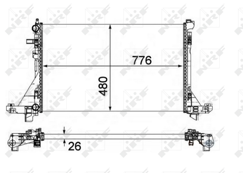 Radiator, engine cooling NRF 58482A