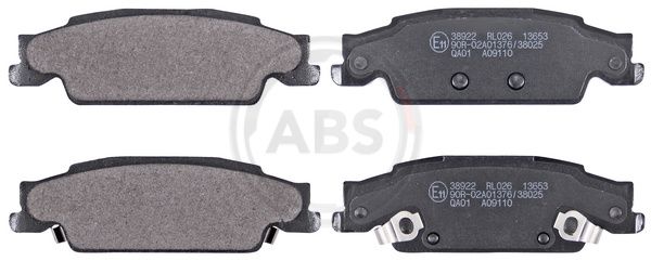Brake Pad Set, disc brake A.B.S. 38922