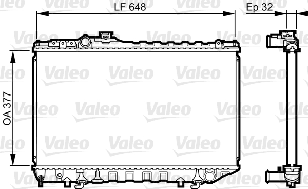 Radiator, engine cooling VALEO 731716
