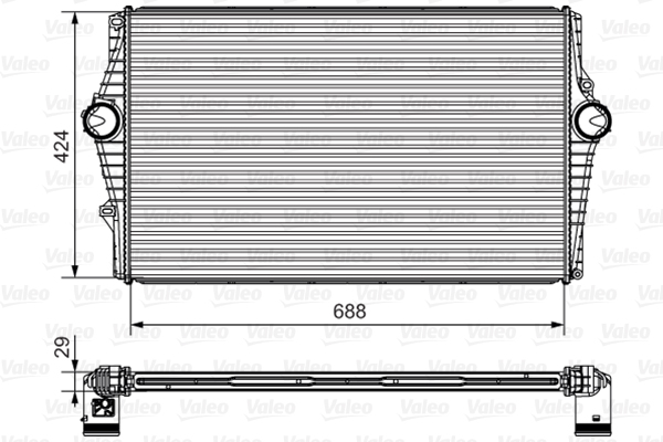 Intercooler, charger VALEO 818279