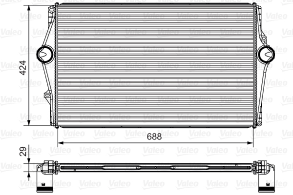 Intercooler, charger VALEO 818281