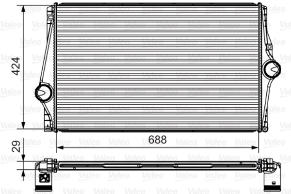 Intercooler, charger VALEO 818282