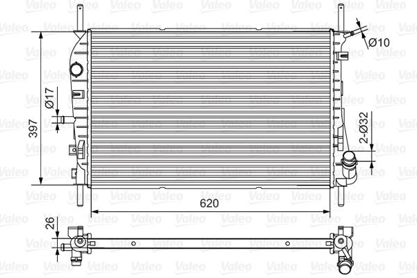 Radiator, engine cooling VALEO 734699