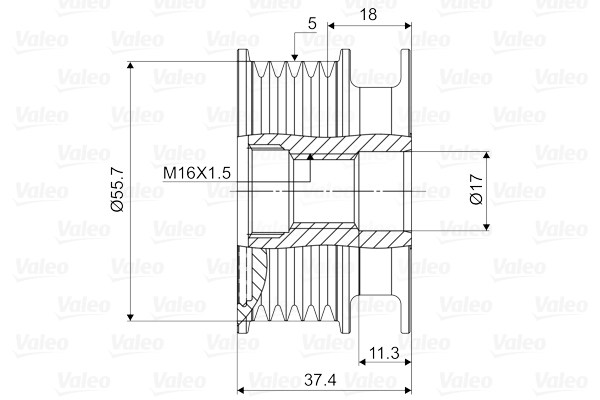 Rueda libre alternador VALEO 588034