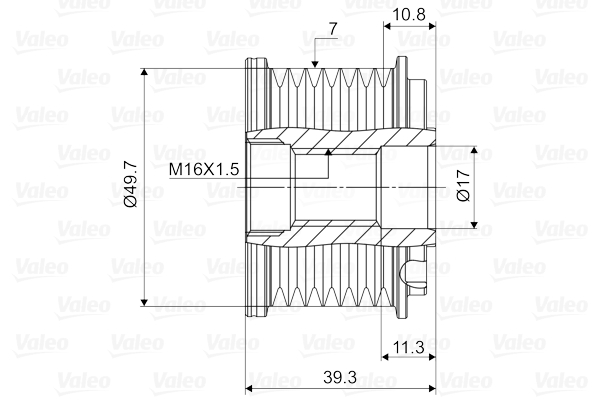 Rueda libre alternador VALEO 588072