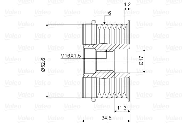 Rueda libre alternador VALEO 588074