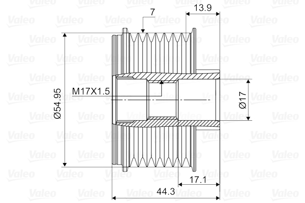 Rueda libre alternador VALEO 588133