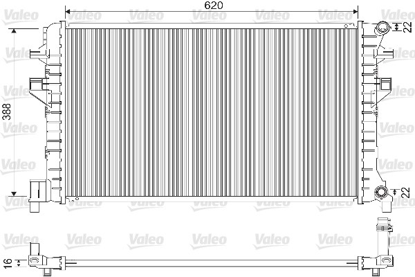 Radiator, engine cooling VALEO 733121