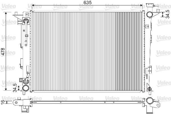 Radiator, engine cooling VALEO 733213
