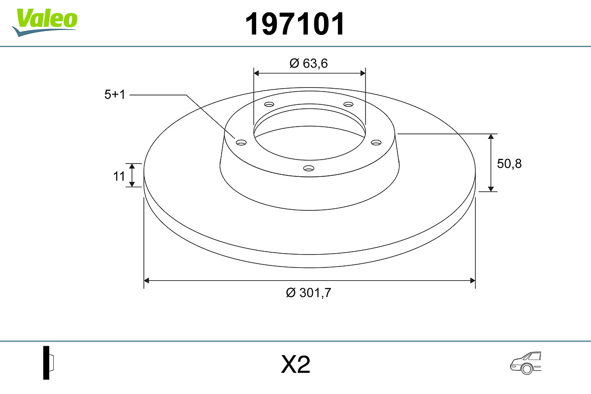 Brake Disc VALEO 197101
