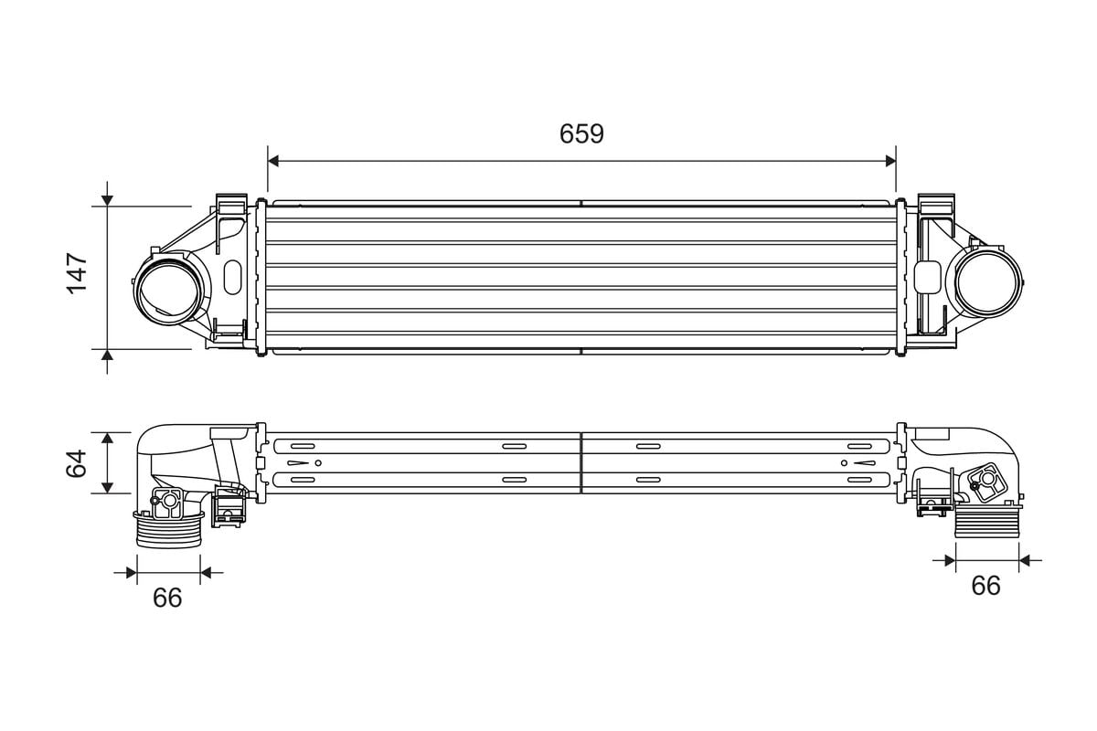 Intercooler, charger VALEO 818296