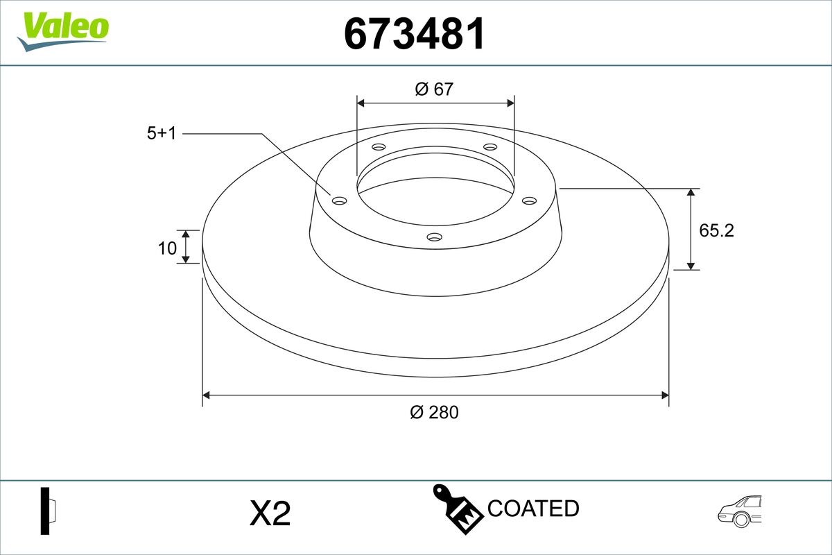 Brake Disc VALEO 673481