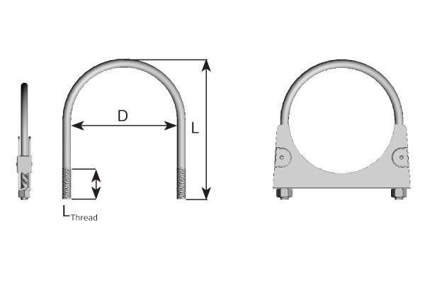 Clamping Piece, exhaust system DINEX 90060