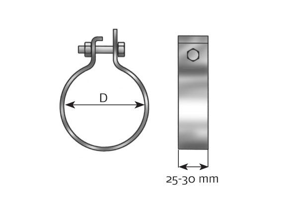 Clamping Piece, exhaust system DINEX 99763