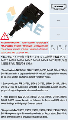 Brake Light Switch FAE 24763