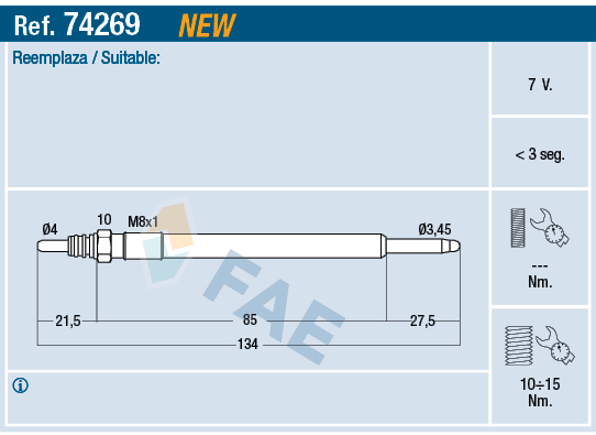 Glow Plug FAE 74269