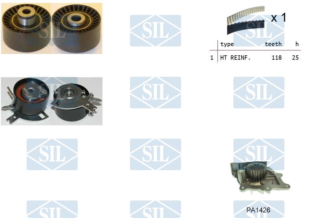 Water Pump & Timing Belt Set Saleri SIL K1PA1426