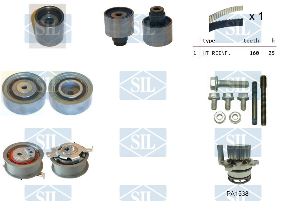 Water Pump & Timing Belt Set Saleri SIL K1PA1538