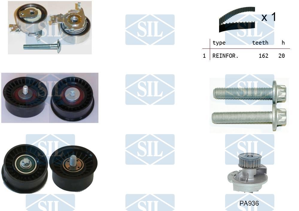 Water Pump & Timing Belt Set Saleri SIL K1PA936