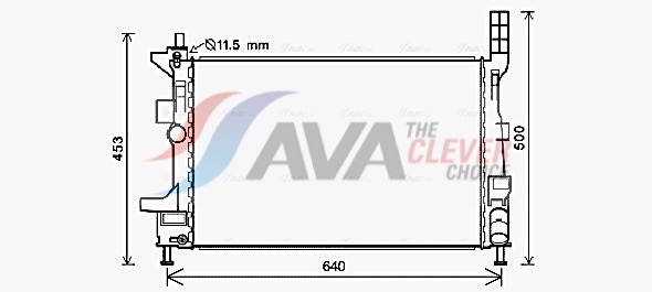 Chłodnica, układ chłodzenia silnika AVA Clever Choice FD2578