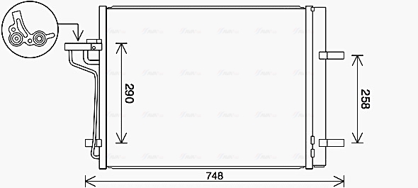 Condenser, air conditioning AVA Clever Choice FD5647D