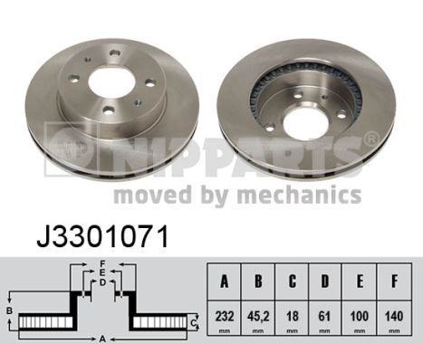 Brake Disc NIPPARTS J3301071