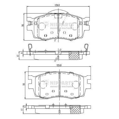 Brake Pad Set, disc brake NIPPARTS J3600542
