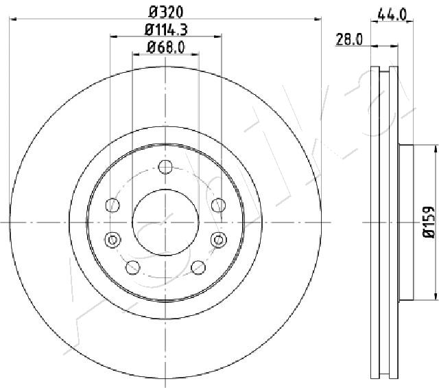 Brake Disc ASHIKA 60-00-0702