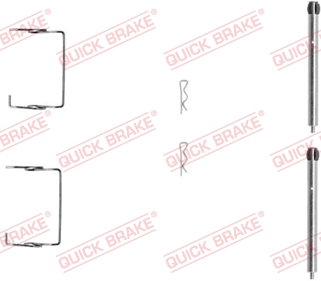 Accessory Kit, disc brake pad KAWE 109-1267