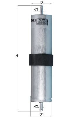 Fuel filter MAHLE ORIGINAL KL 477