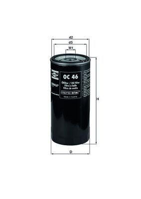 Oil Filter MAHLE ORIGINAL OC 46