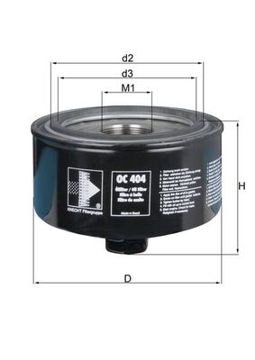 Oil Filter MAHLE ORIGINAL OC 404