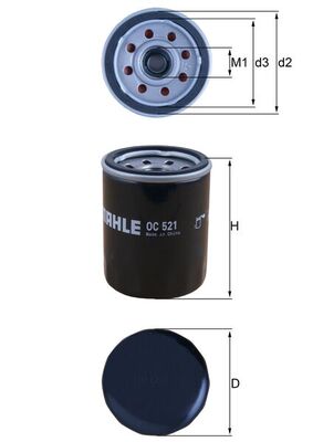 Oljefilter MAHLE ORIGINAL OC 521