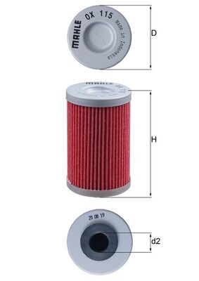 Filtr oleju MAHLE ORIGINAL OX 115