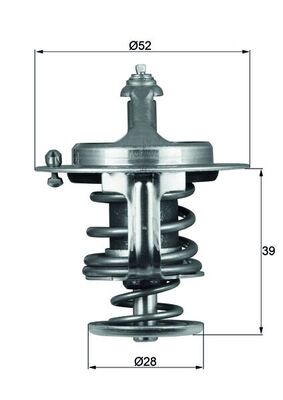 Thermostat, coolant MAHLE ORIGINAL TX 71 82D