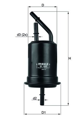 Filtr paliwa MAHLE ORIGINAL KL 488