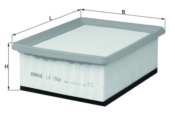Air Filter MAHLE ORIGINAL LX 1568