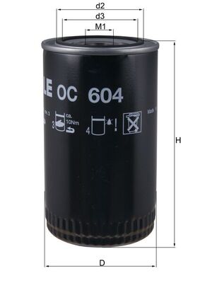 Filtr oleju MAHLE ORIGINAL OC 604