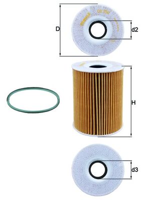 Oil Filter MAHLE ORIGINAL OX 254D4