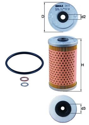 Oil Filter MAHLE ORIGINAL OX 33D