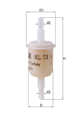 Fuel filter MAHLE ORIGINAL KL 13