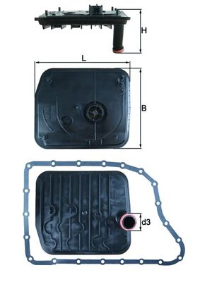 Hydraulic Filter, automatic transmission MAHLE ORIGINAL HX 153D