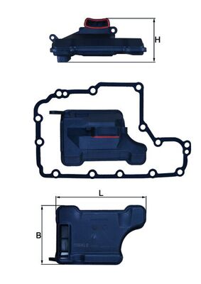 Hydraulic Filter, automatic transmission MAHLE ORIGINAL HX 157D