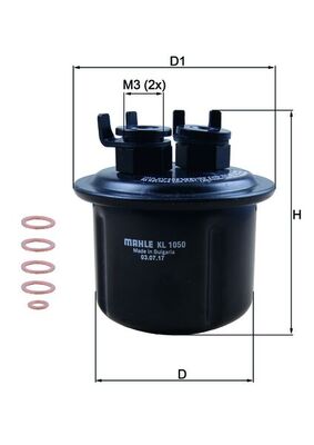 Filtr paliwa MAHLE ORIGINAL KL 1050D