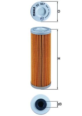 Oljefilter MAHLE ORIGINAL OX 807